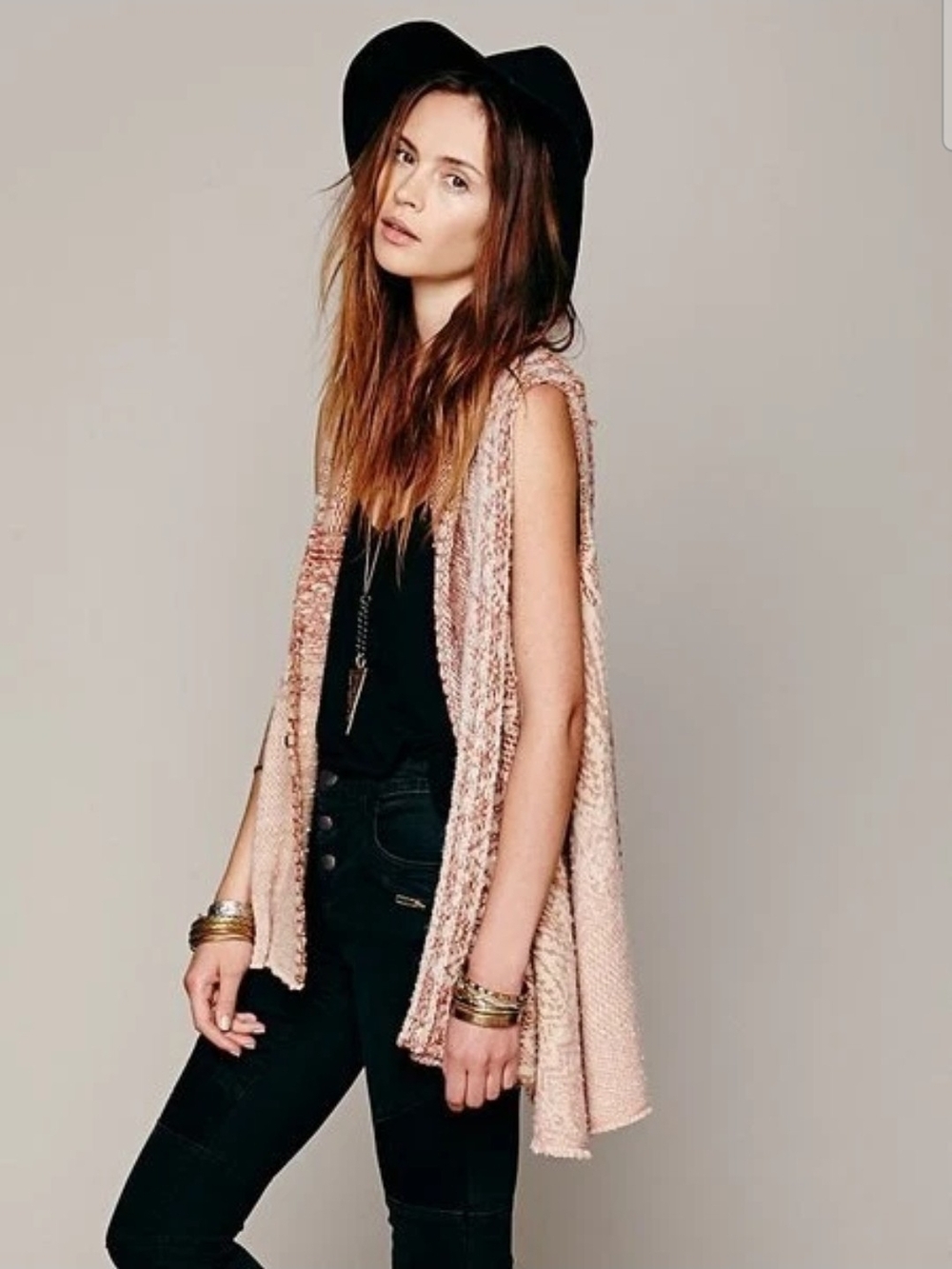 Free People In Your Arms swing sweater cardigan vest
